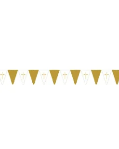 Botanical Celebration Cross Plastic Bunting - 2.75M<Party Delights Outlet