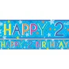 Boys 2Nd Birthday Paper Banners - 1M (3Pk)<Party Delights Best