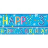 Boys 3Rd Birthday Paper Banners - 1M (3Pk)<Party Delights Discount