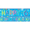 Boys 6Th Birthday Paper Banners - 1M (3Pk)<Party Delights Best