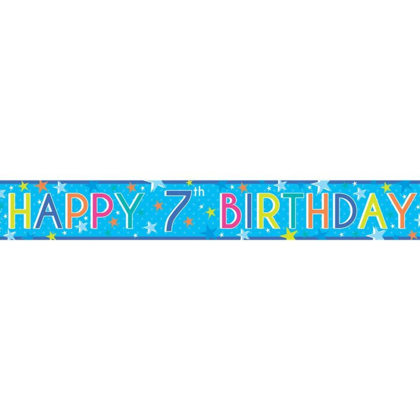 Boys 7Th Birthday Paper Banners - 1M (3Pk)<Party Delights New