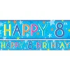 Boys 8Th Birthday Paper Banners - 1M (3Pk)<Party Delights New