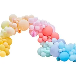 Brights & Fans Balloon Arch Backdrop - 200 Balloons<Party Delights Best