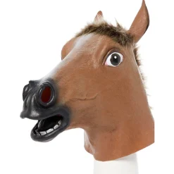 Party Delights Costume Accessories<Brown Horse Rubber Mask