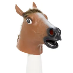Brown Horse Rubber Mask<Party Delights New