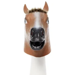 Brown Horse Rubber Mask<Party Delights New