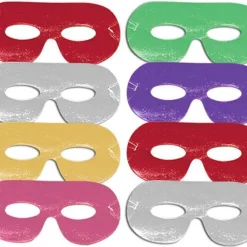 Card Eye Masks - Assorted (8Pk)<Party Delights Outlet