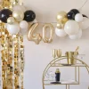 Champagne Noir 40Th Latex Balloon Bunting Kit<Party Delights Outlet
