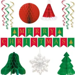 Party Delights Hanging Decorations<Chrismtas Paper Decorations Kit