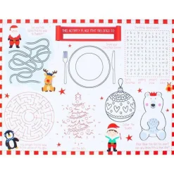 Party Delights Christmas Party Accessories<Christmas Activity Placemats - 38 X 29Cm (6Pk)