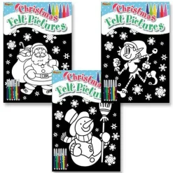 Party Delights Stocking Fillers<Christmas Colour-In Felt Pictures