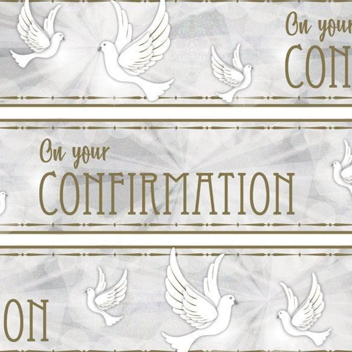 Confirmation Dove Paper Banners - 1M (3Pk)<Party Delights Discount