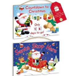 Party Delights Hanging Decorations<Countdown To Christmas Sign - 24Cm