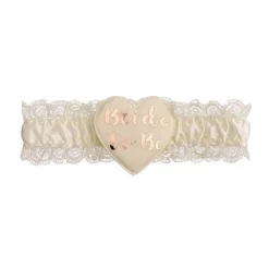 Cream & Rose Gold Bride To Be Garter<Party Delights