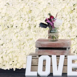 Cream Hydrangea Flower Wall - 40 X 60Cm<Party Delights Best
