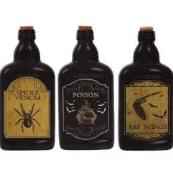 Party Delights Table Decorations<Creepy Glass Bottles - 19Cm (3Pk)