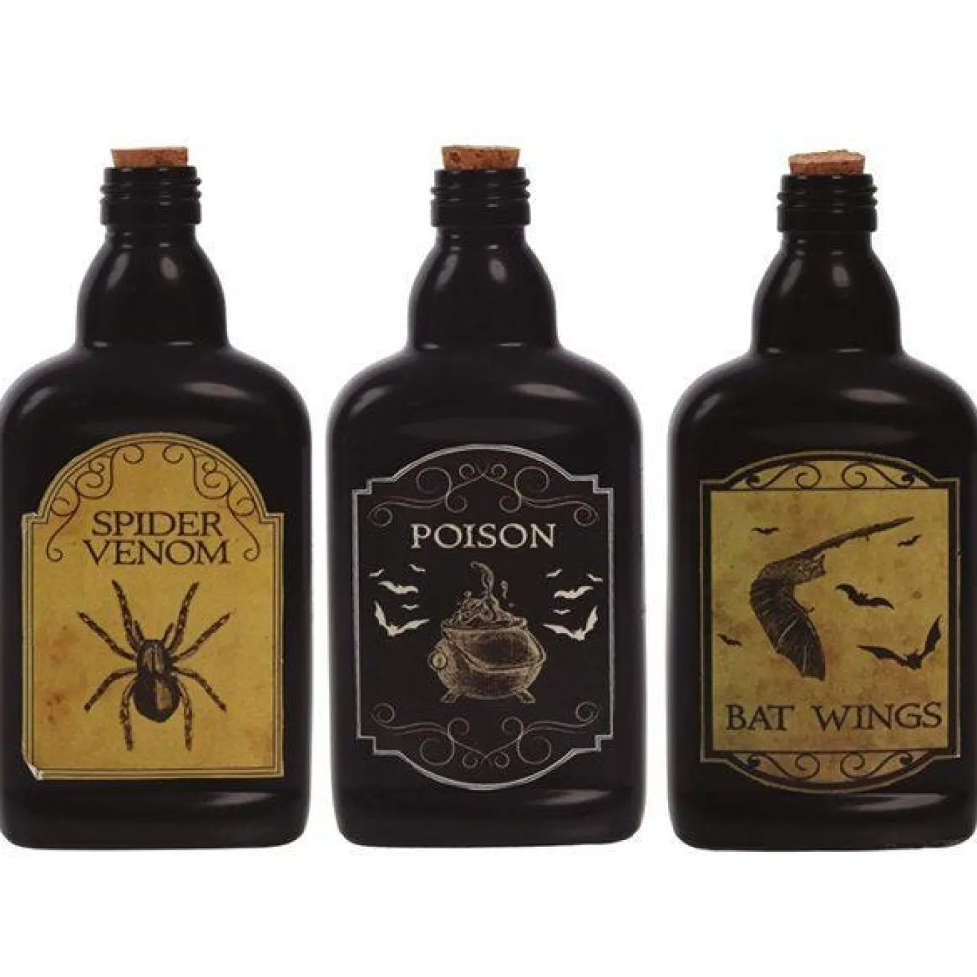 Party Delights Table Decorations<Creepy Glass Bottles - 19Cm (3Pk)