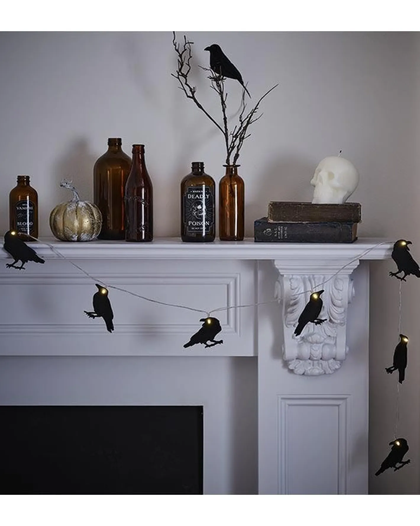 Party Delights Hanging Decorations<Crow Led Wooden Bunting