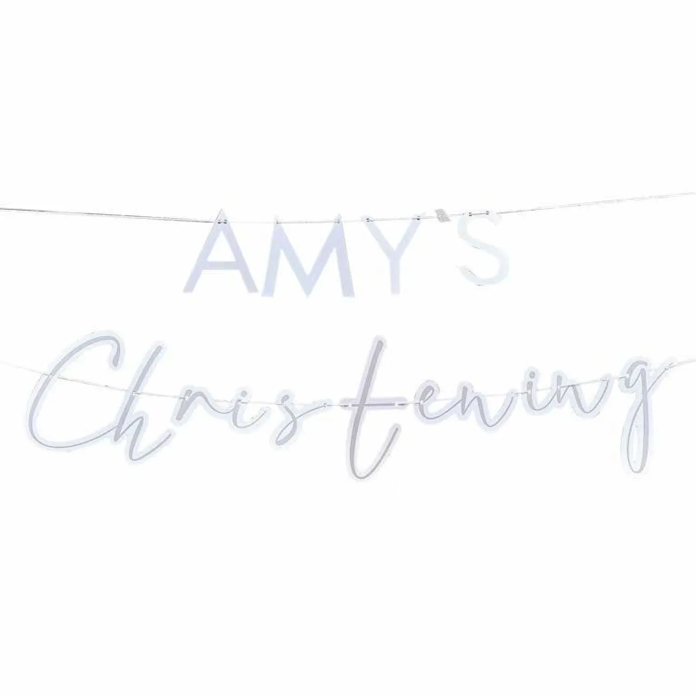 Customisable Christening Paper Banner - 1.5M<Party Delights