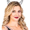 Party Delights Costume Accessories<3D Black Devil Headband