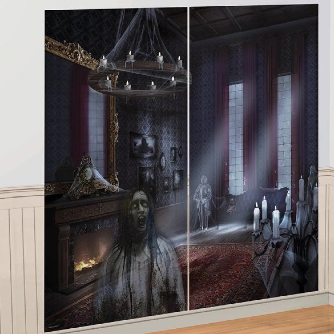 Party Delights Cut Outs & Scene Setters<Dark Manor Wall Decoration Kit - 1.65M (2Pk)