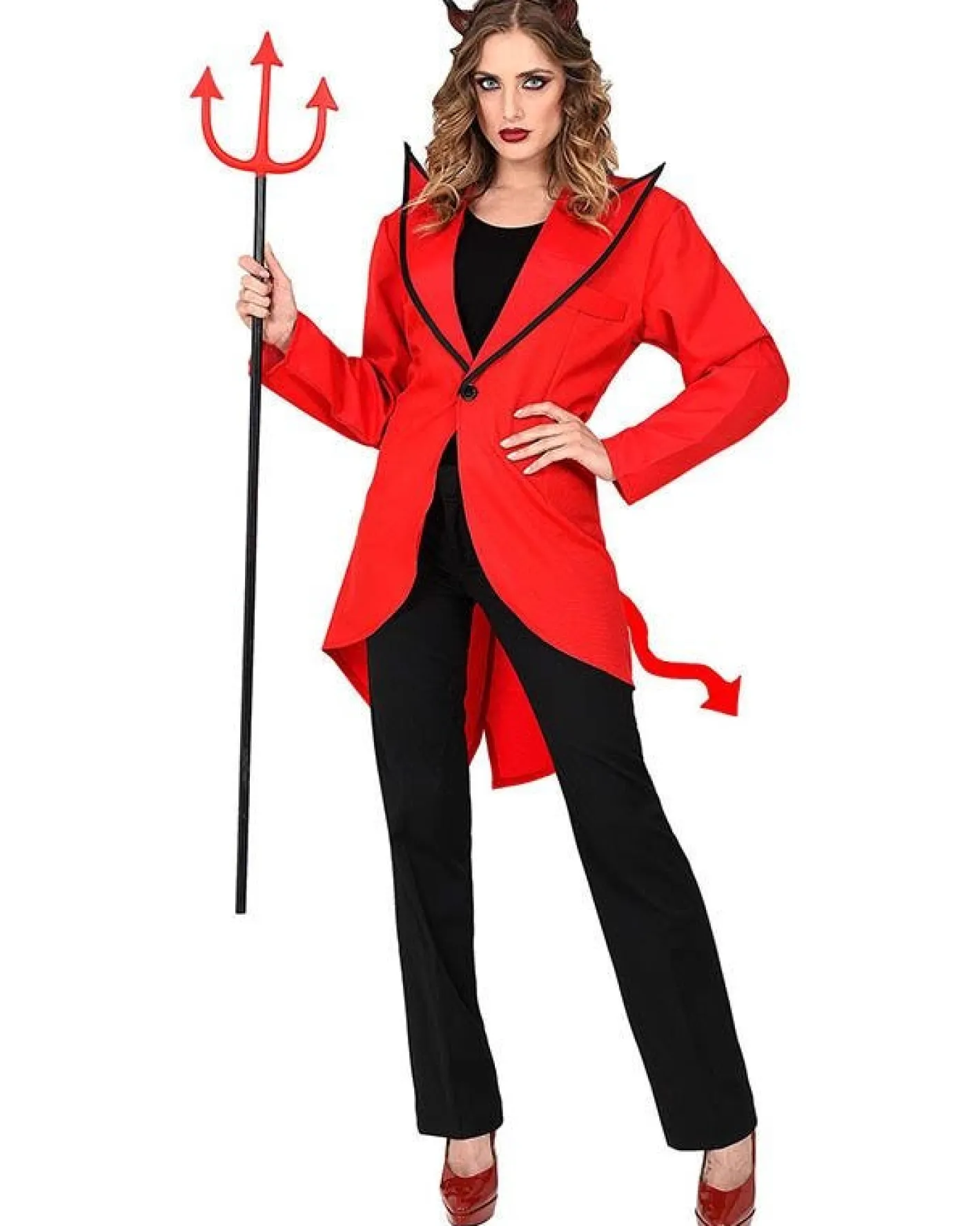 Women's Party Delights Women's<Devil Tailcoat - Adult Costume