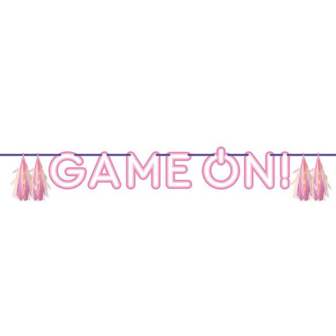 Digital Game 'Game On!' Paper Letter Banner - 1.6M<Party Delights Hot