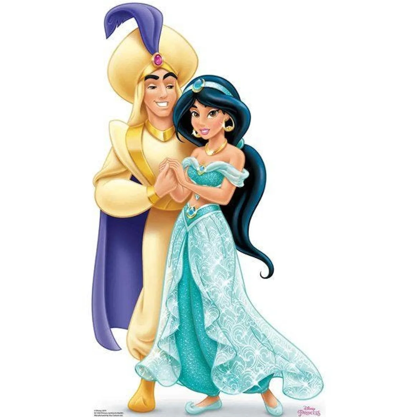 Disney Princess Jasmine & Aladdin Cardboard Cutout - 89Cm X 51Cm<Party Delights Clearance