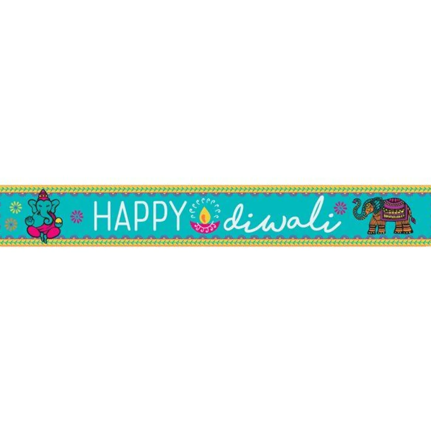 Diwali Paper Banners - 1M (3Pk)<Party Delights Best
