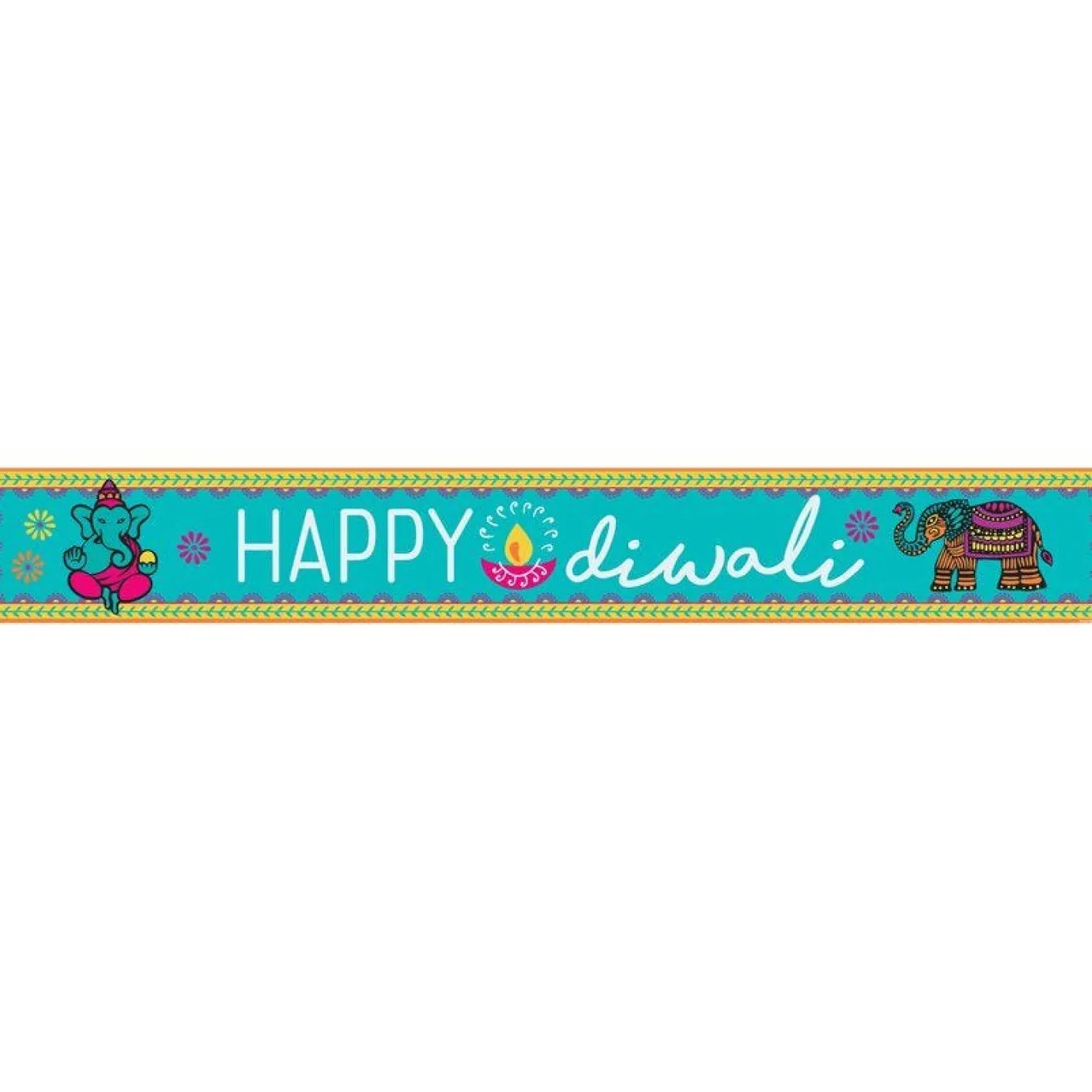 Diwali Paper Banners - 1M (3Pk)<Party Delights Best