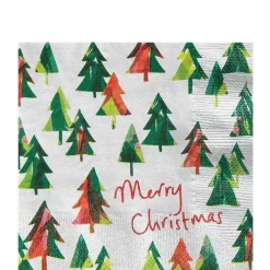 Party Delights Tableware<Eco Merry Christmas Tree Napkins - 33Cm (20Pk)