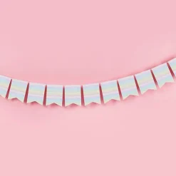 Eco Pastel Rainbow Paper Bunting - 2M<Party Delights