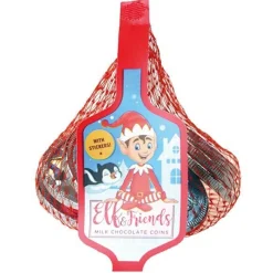 Elf & Friends Chocolate Coins - 60G<Party Delights Clearance