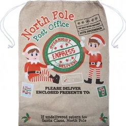 Party Delights Naughty Elf Accessories<Elf Drawsting Hessian Bag - 68Cm