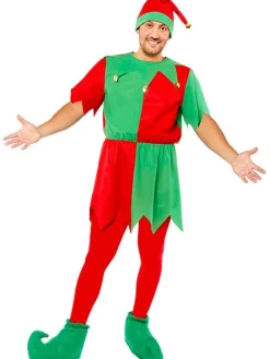 Men's Party Delights Men's<Elf Tunic - Adult Costume