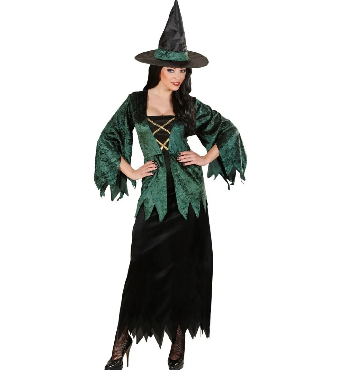 Women's Party Delights Women's<Emerald Witch - Adult Costume