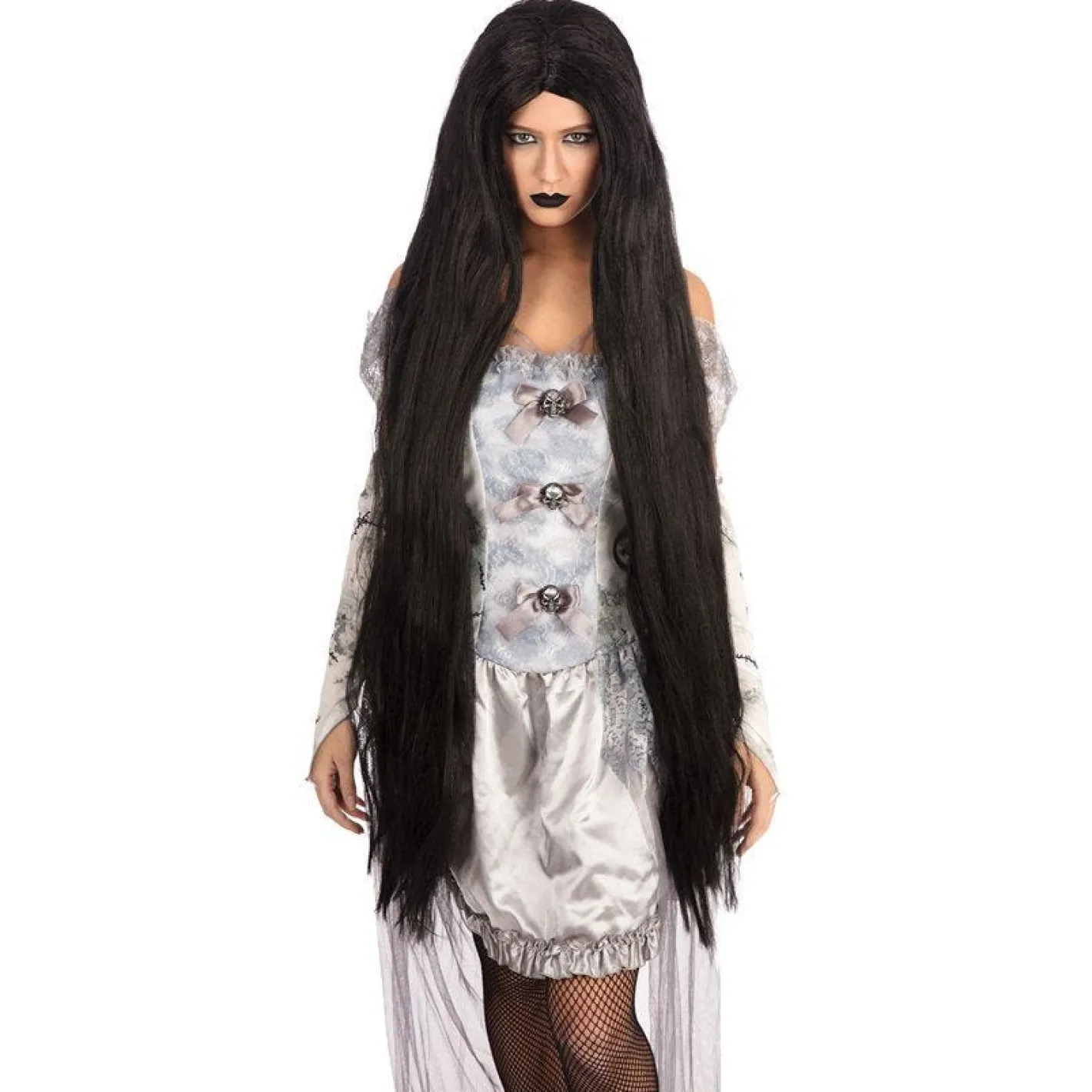 Women's Party Delights Women's<Extra Long Black Wig - 100Cm