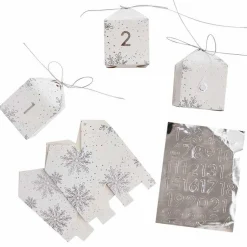 Party Delights Snowflake Decorations<Fill Your Own Snowflake Print Advent Boxes (24Pk)