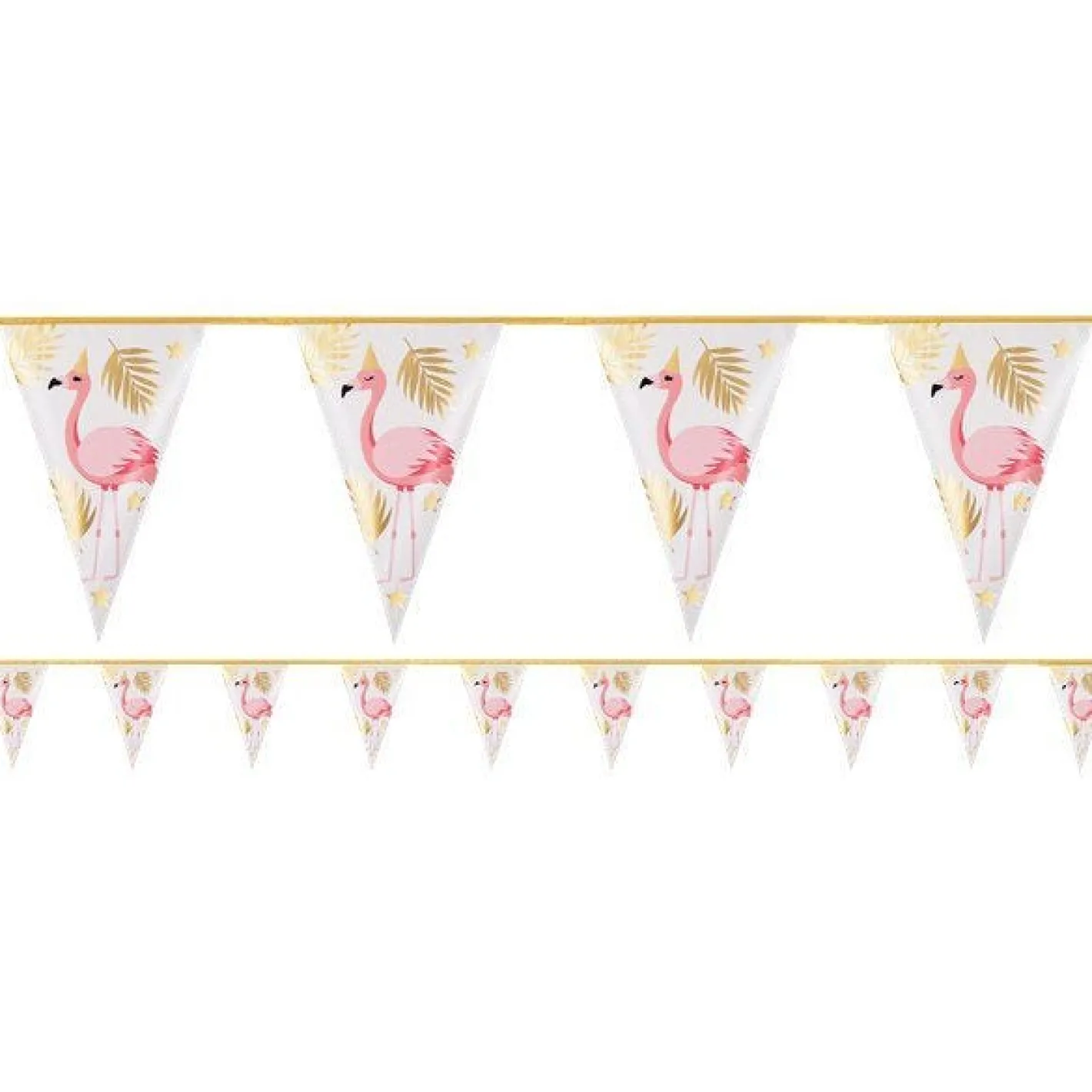 Flamingo Gold Foil Bunting - 4M<Party Delights Discount