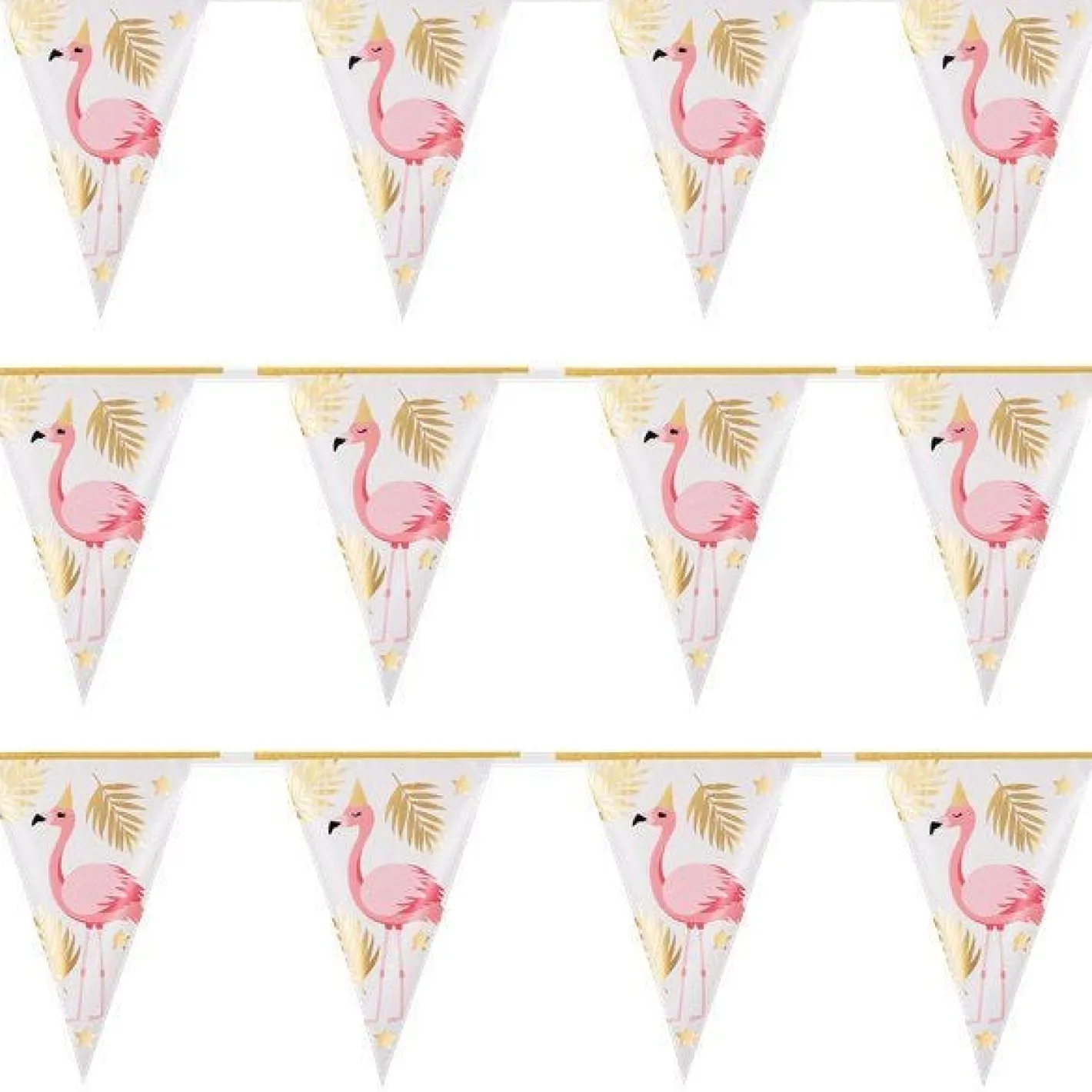 Flamingo Gold Foil Bunting - 4M<Party Delights Discount