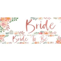 Floral Hen Party 'Bride To Be' Paper Banners - 1M (3Pk)<Party Delights Best