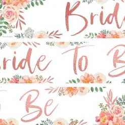 Floral Hen Party 'Bride To Be' Paper Banners - 1M (3Pk)<Party Delights Best