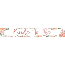 Floral Hen Party 'Bride To Be' Paper Banners - 1M (3Pk)<Party Delights Best