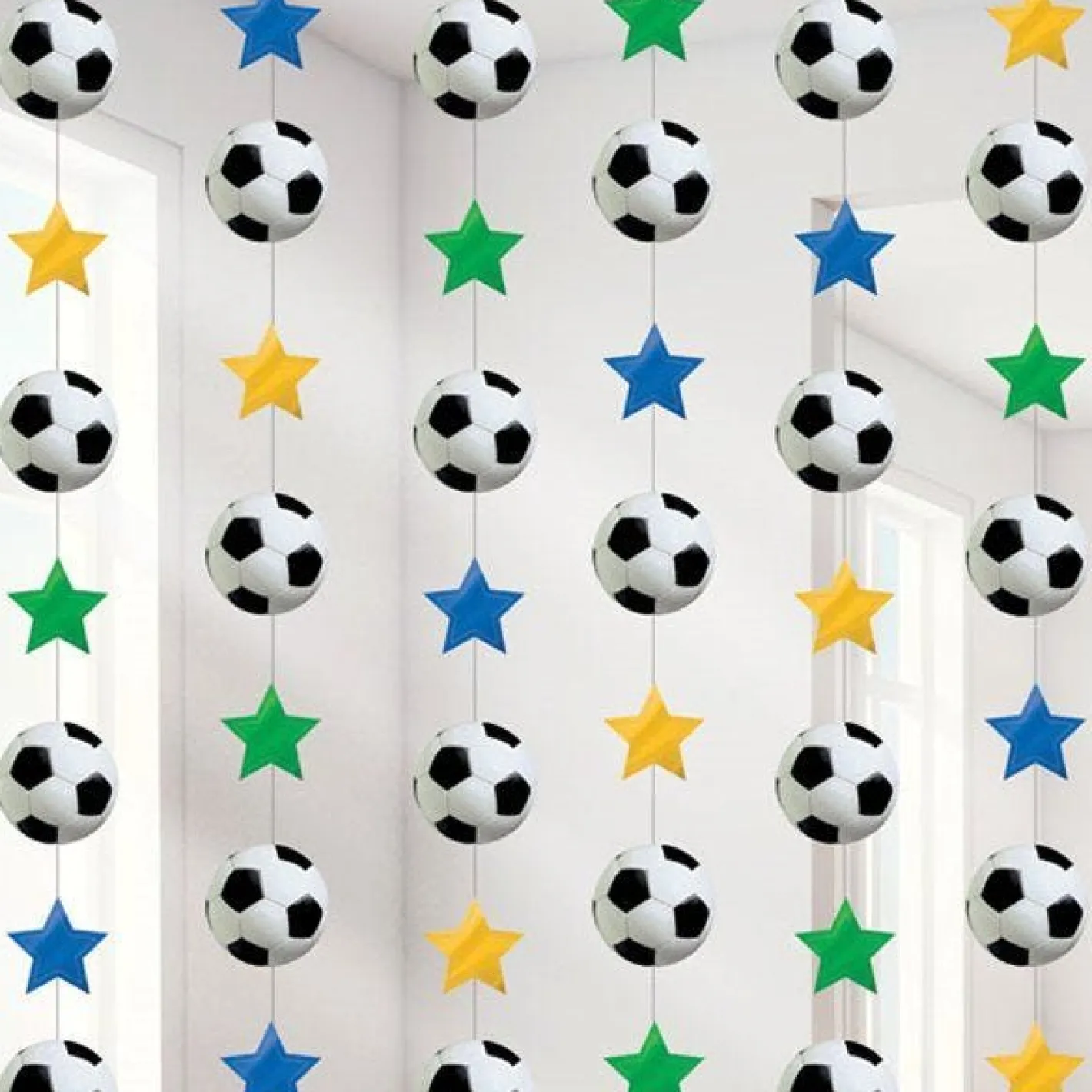 Football Hanging String Decorations - 2.1M (6Pk)<Party Delights Best
