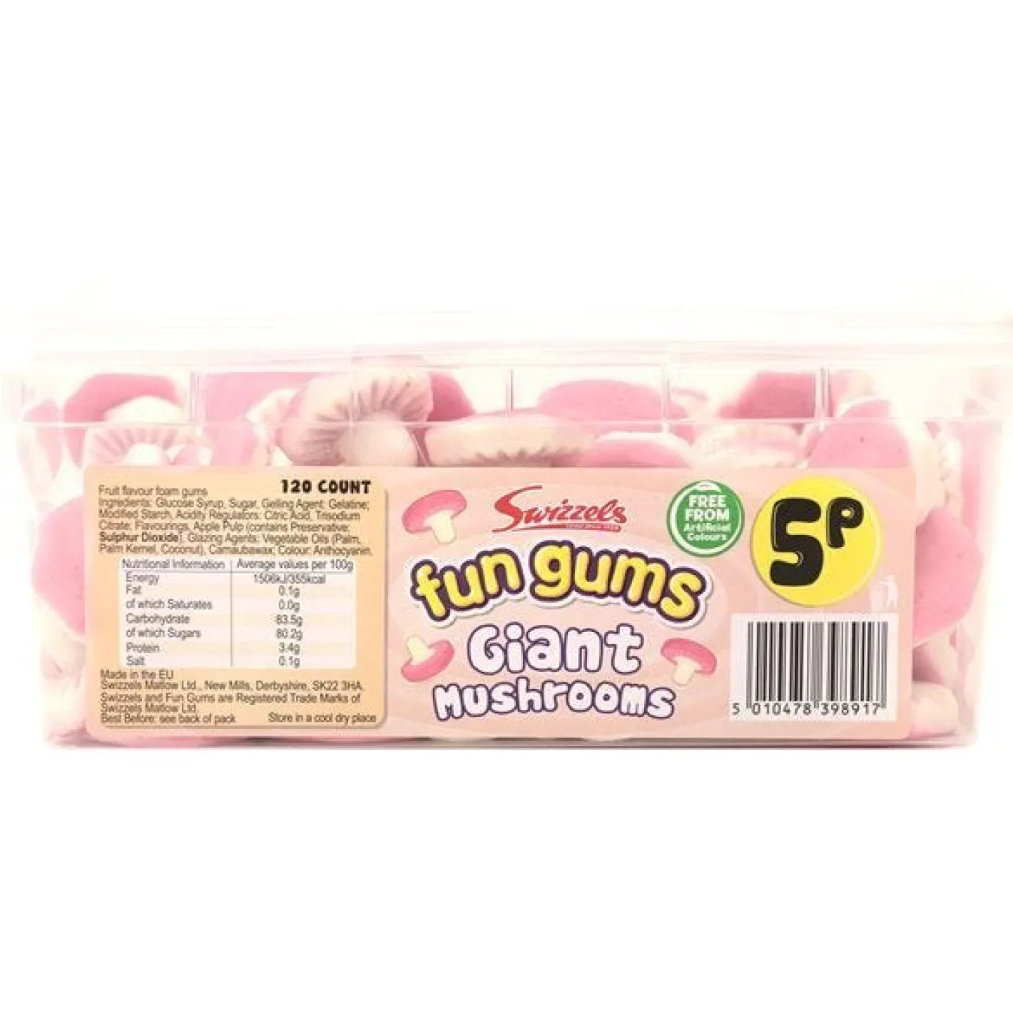 Fun Gums Giant Mushrooms X120<Party Delights Outlet