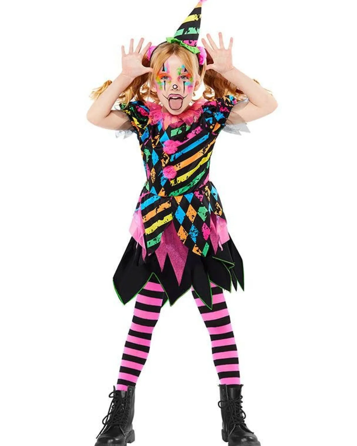 Kids' Party Delights Kids'<Funhouse Clown Dress - Childs Costume