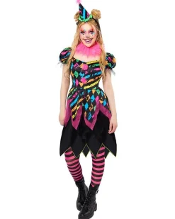 Women's Party Delights Women's<Funhouse Clown Lady - Adult Costume