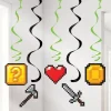 Game On Hanging Swirl Decorations (5Pk)<Party Delights Outlet