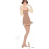 Gatsby 1920S Beige Flapper Girl Cardboard Cutout - 177Cm X 58Cm<Party Delights Sale