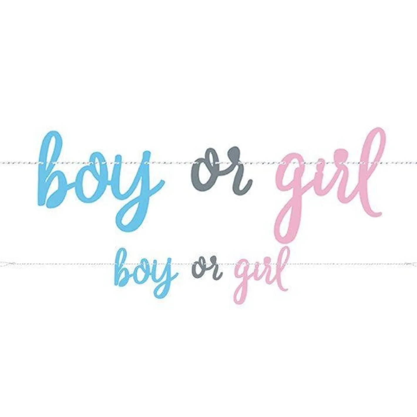 Gender Reveal Boy Or Girl Paper Banner - 2.13M<Party Delights Sale